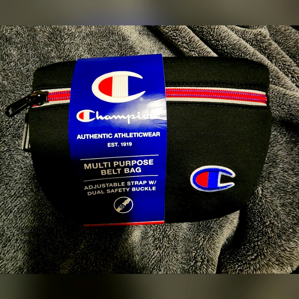 NEW- Champion Black Multi-Purpose Belt Bag